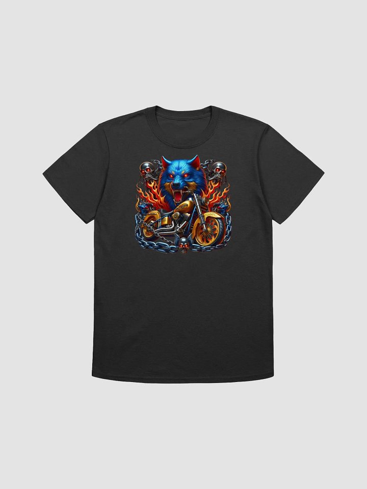 Golden Motorcycle Wolf Unisex T-Shirt #45 product image (1)