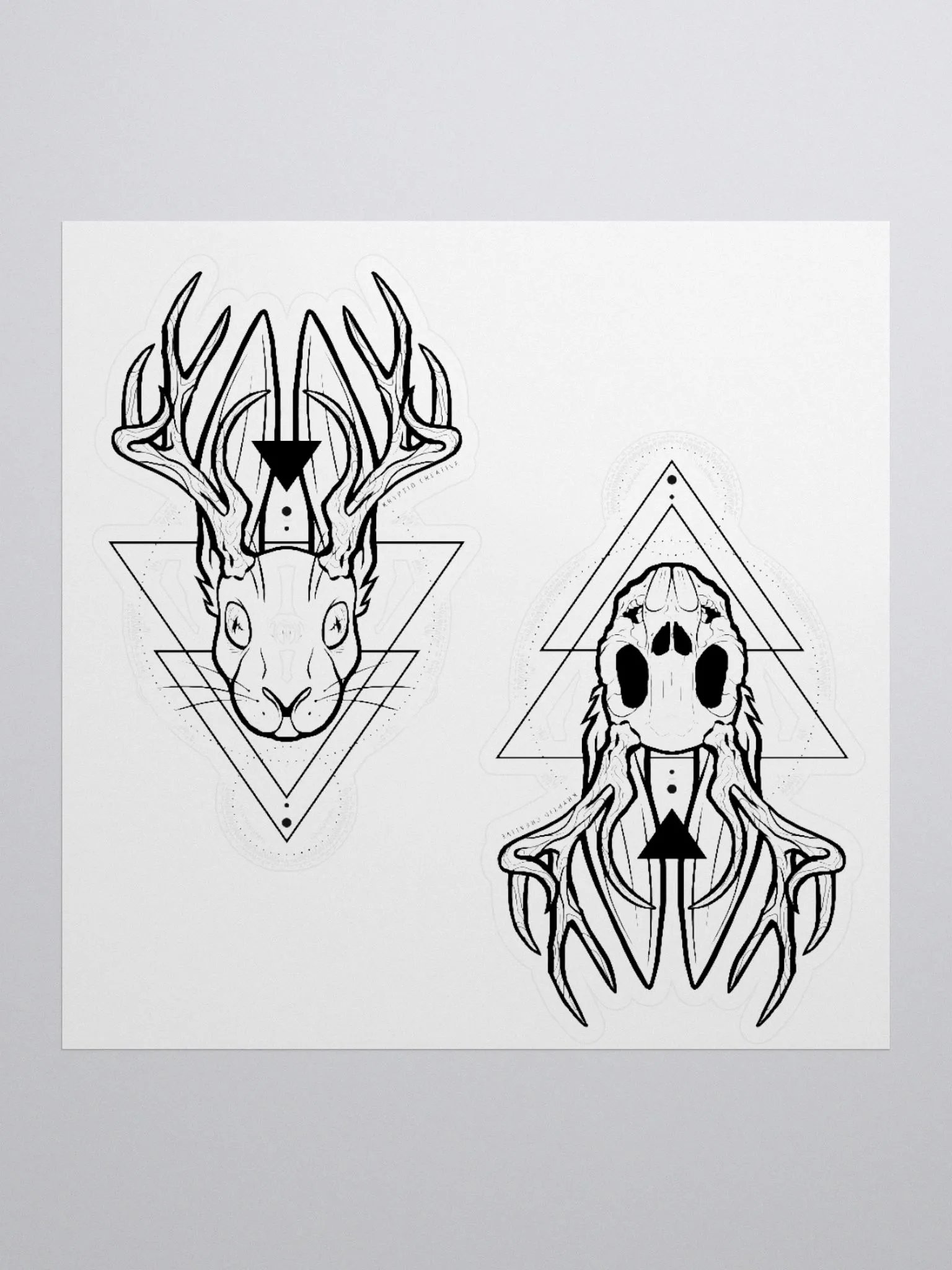 Jackalope Life + Death Kiss Cut Stickers product image (2)