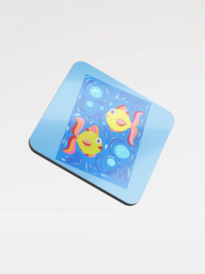 Fish style (art by Dina R.) acrylic painting picture - Coaster product image (1)