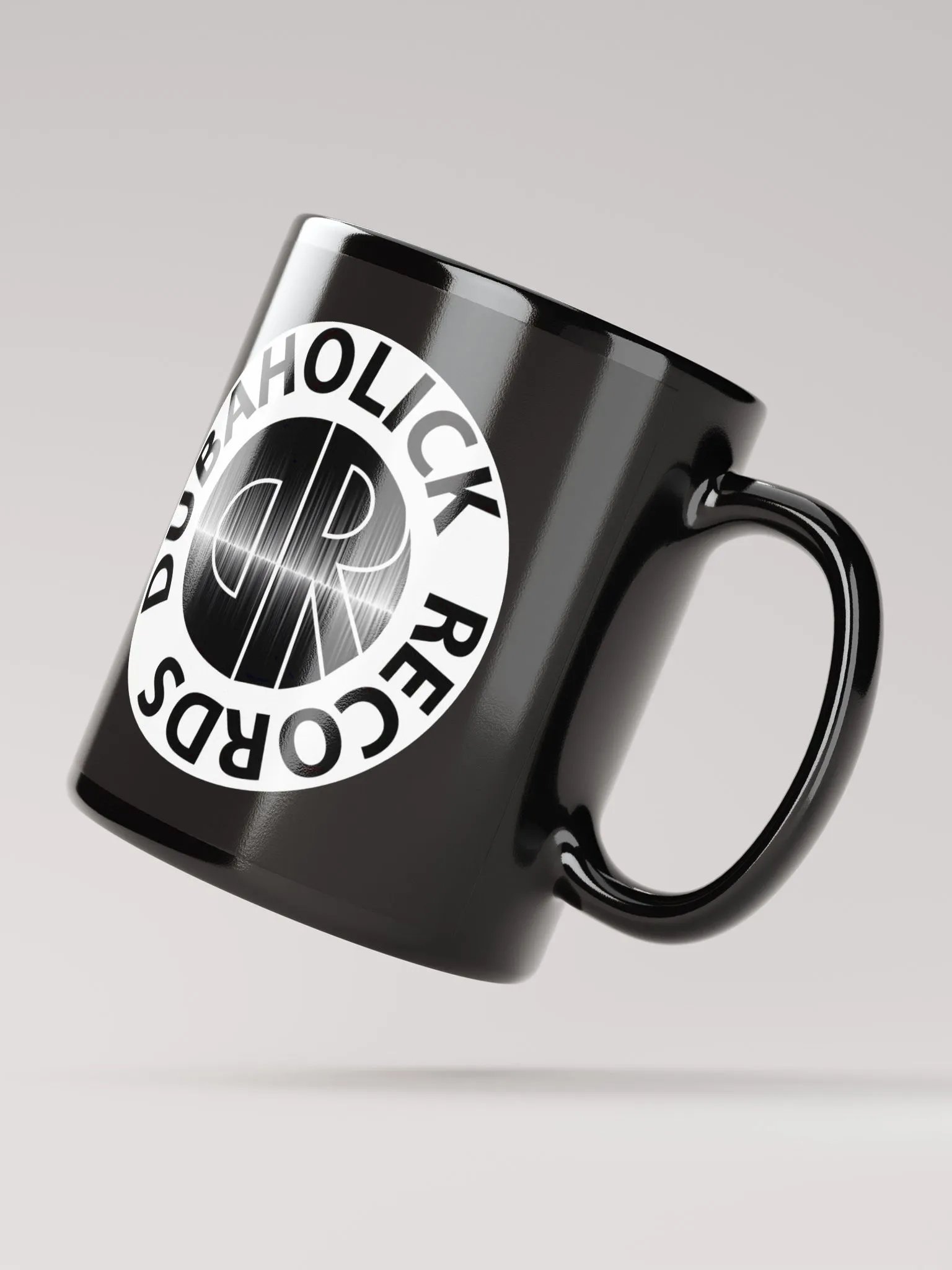 DR Circle Black Glossy Mug product image (3)
