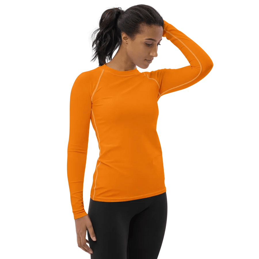 Plain Color Orange Rash Guard product image (4)