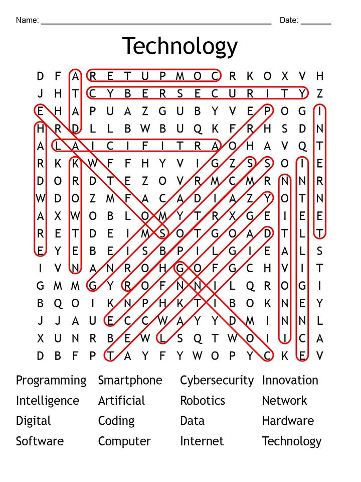 Printable Technology Word Search – 16 Key Vocabulary Puzzle Activities! product image (2)