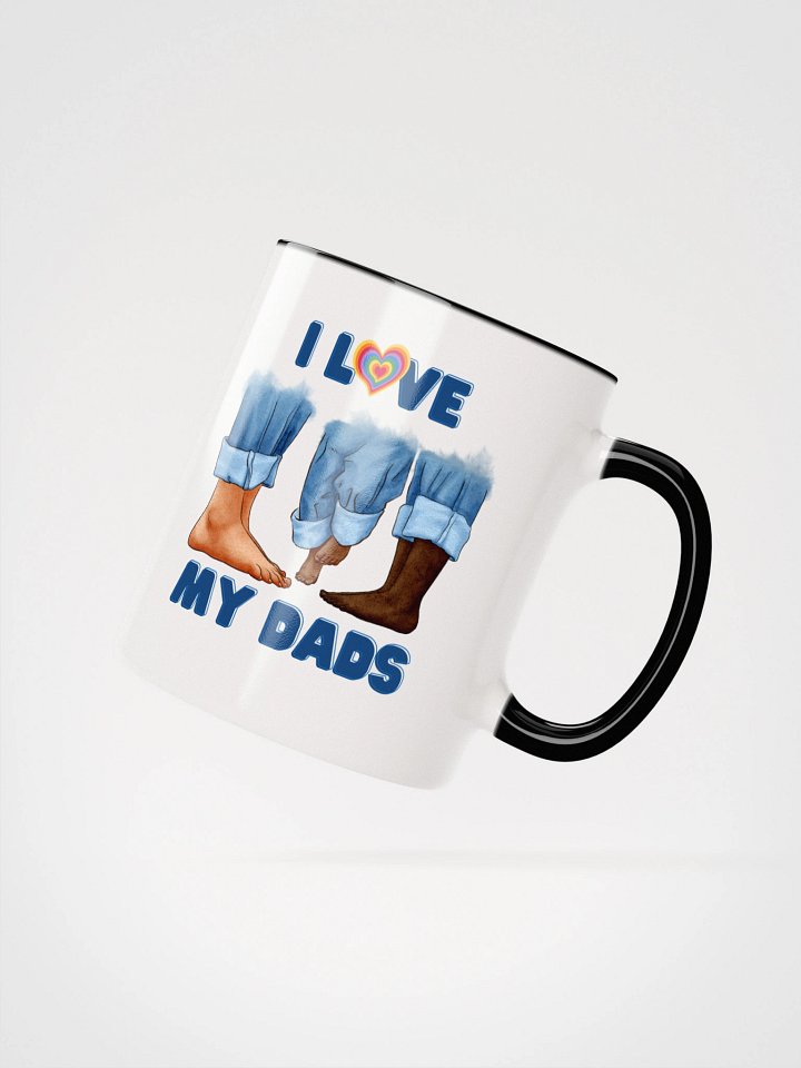 I Love My Dads Queer Parent Illustration Ceramic Mug with Color product image (3)