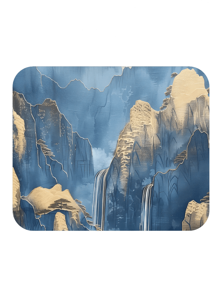 Blue and Gold Mountains Mouse Pad by Treasure Pie product image (2)