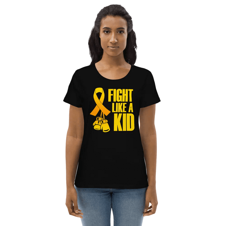 Fight Like A Kid Childhood cancer Awareness Women's Fitted product image (1)