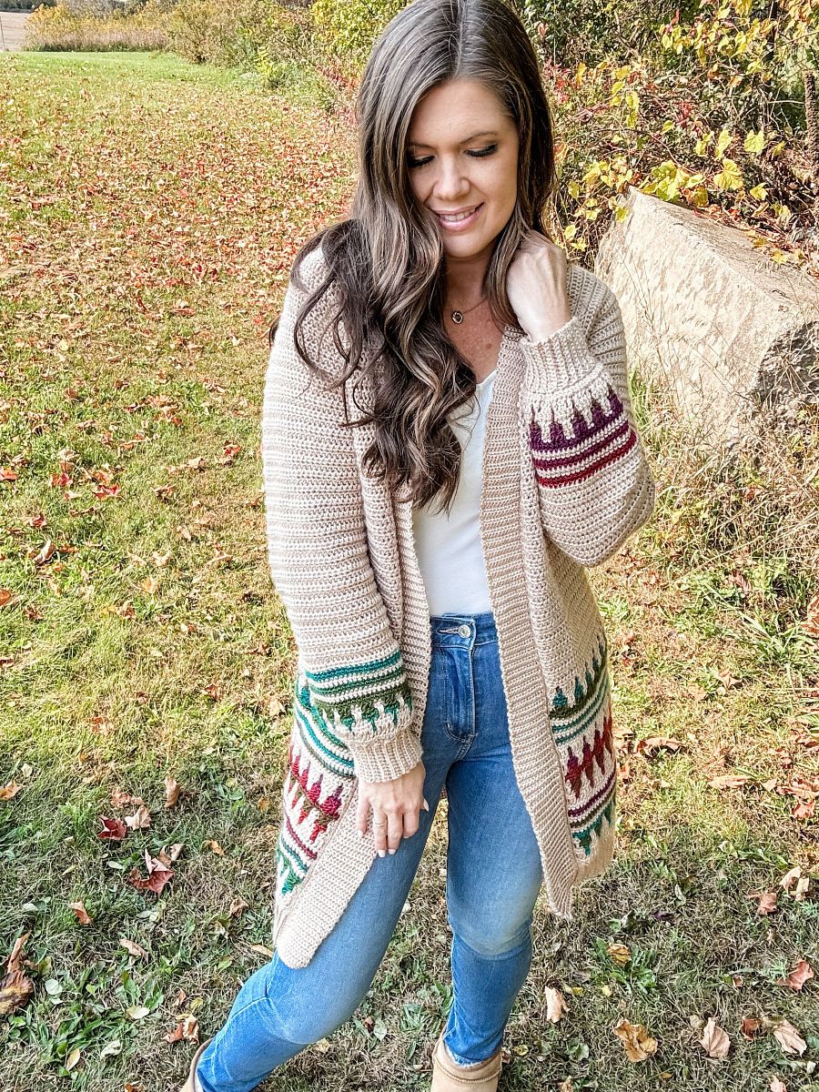 Autumn's Charm Mosaic Cardigan Crochet Pattern product image (3)
