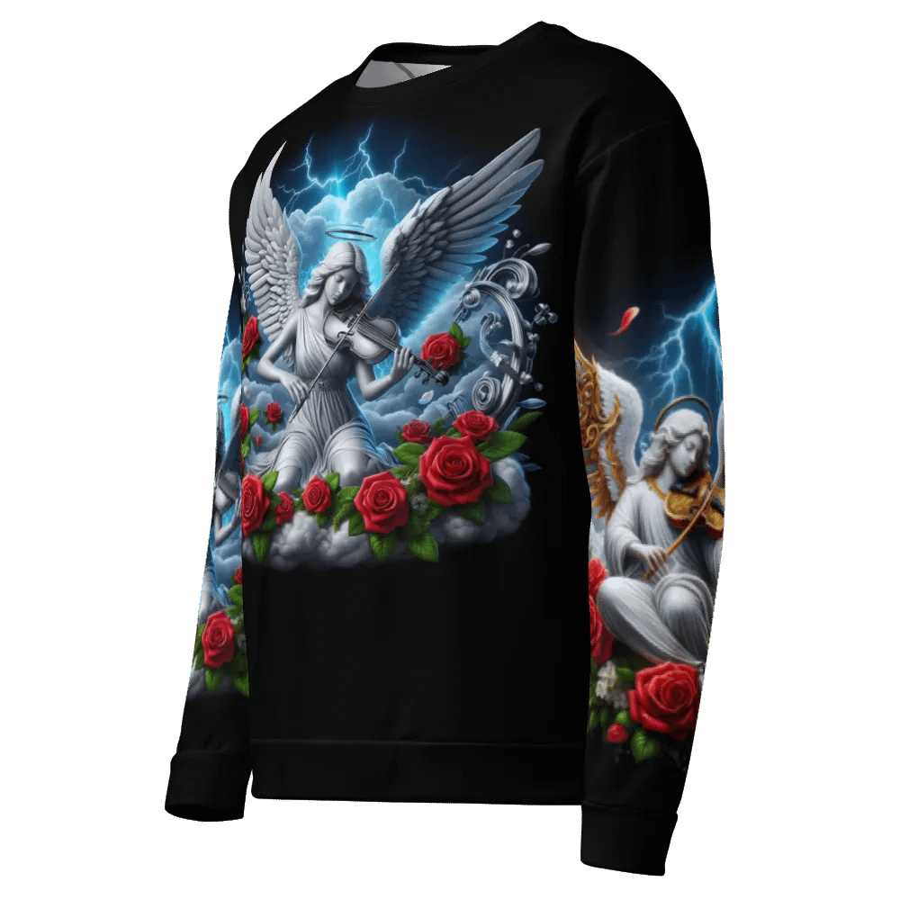 Angels making Music with a Violin - All-Over Unisex Sweatshirt #38 product image (7)