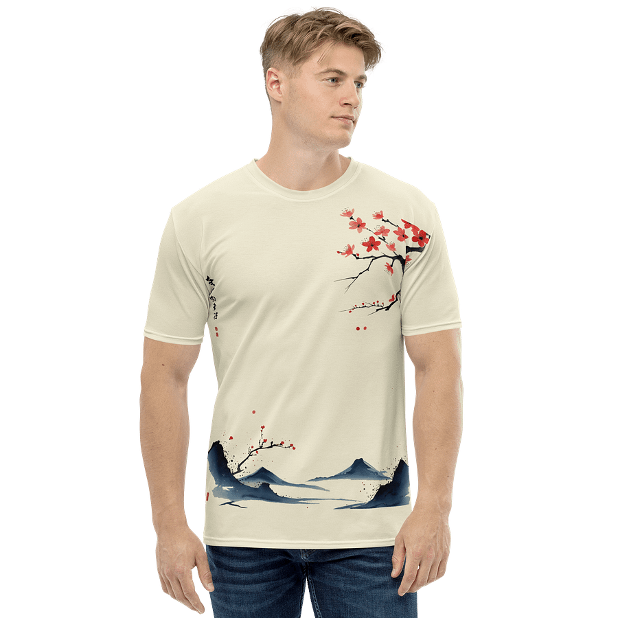 Floral Peaks – Japan-Inspired Men's Tee product image (2)