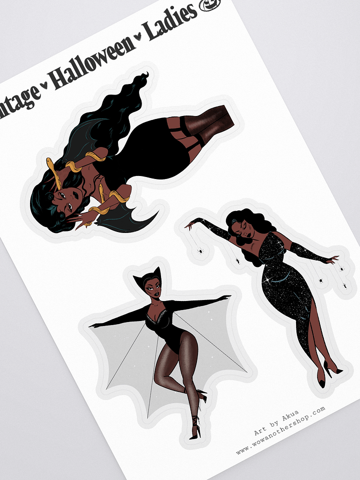 Vintage Halloween Ladies Sticker Sheet product image (1)
