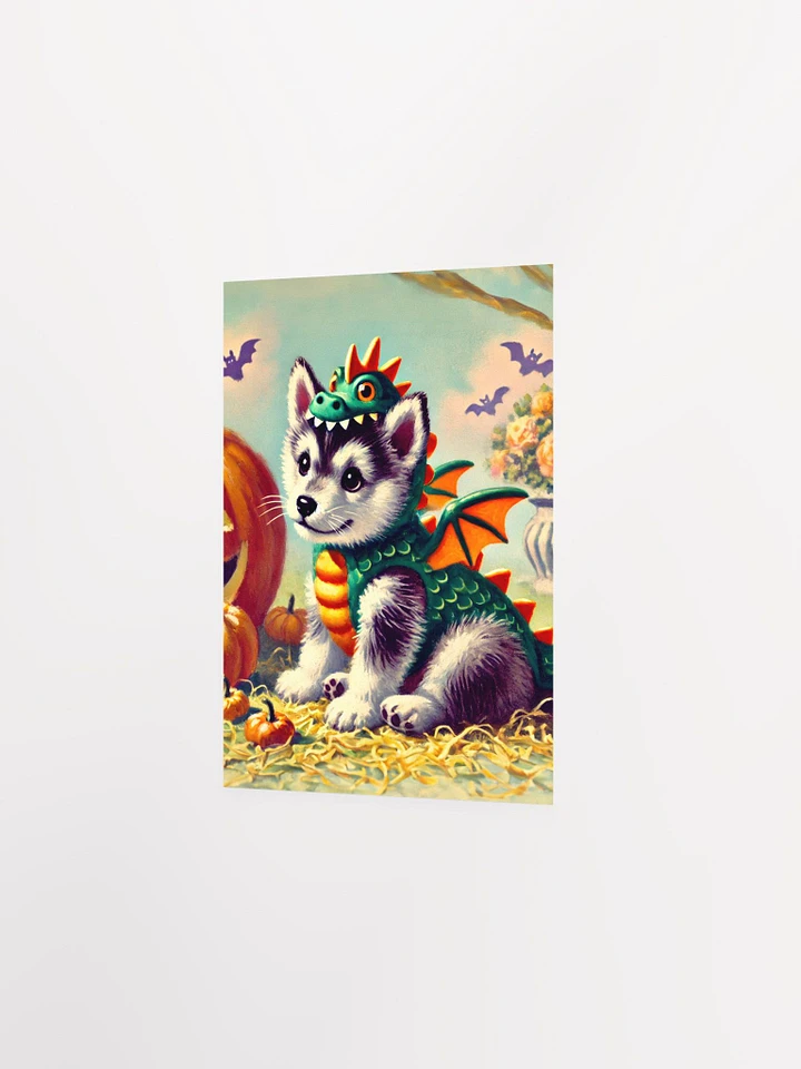 Dragon Husky Puppy Halloween Premium Poster product image (16)