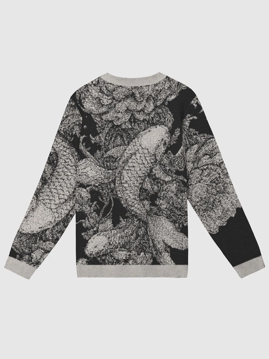 Cozy Knitted Crewneck Sweater - Fish and Floral Pattern XL product image (1)