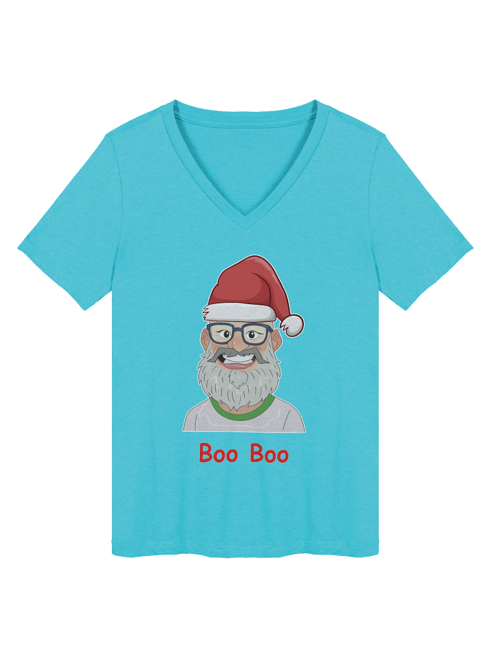 Women's Santa Boo Boo V Neck Tee Shirt product image (45)