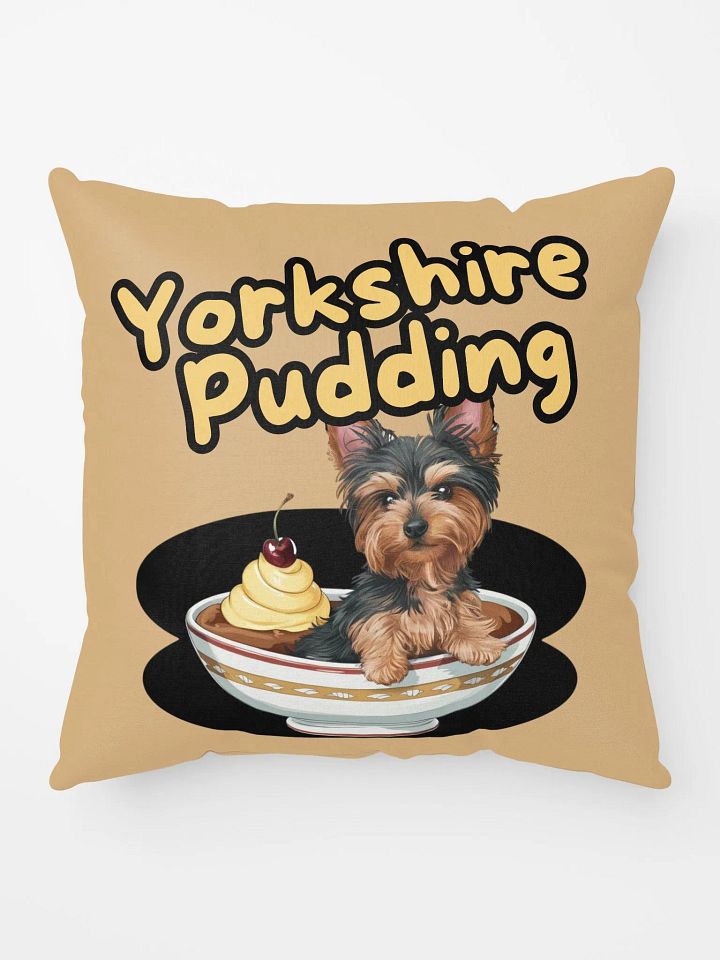 Cute Yorkshire Pudding Pillow with Terrier Dog Design product image (1)