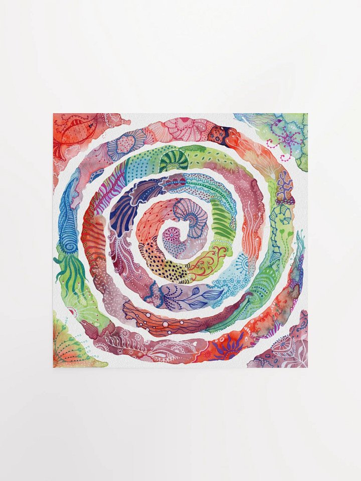 Watercolor Doodles Spiral Symphony Matte Poster product image (1)