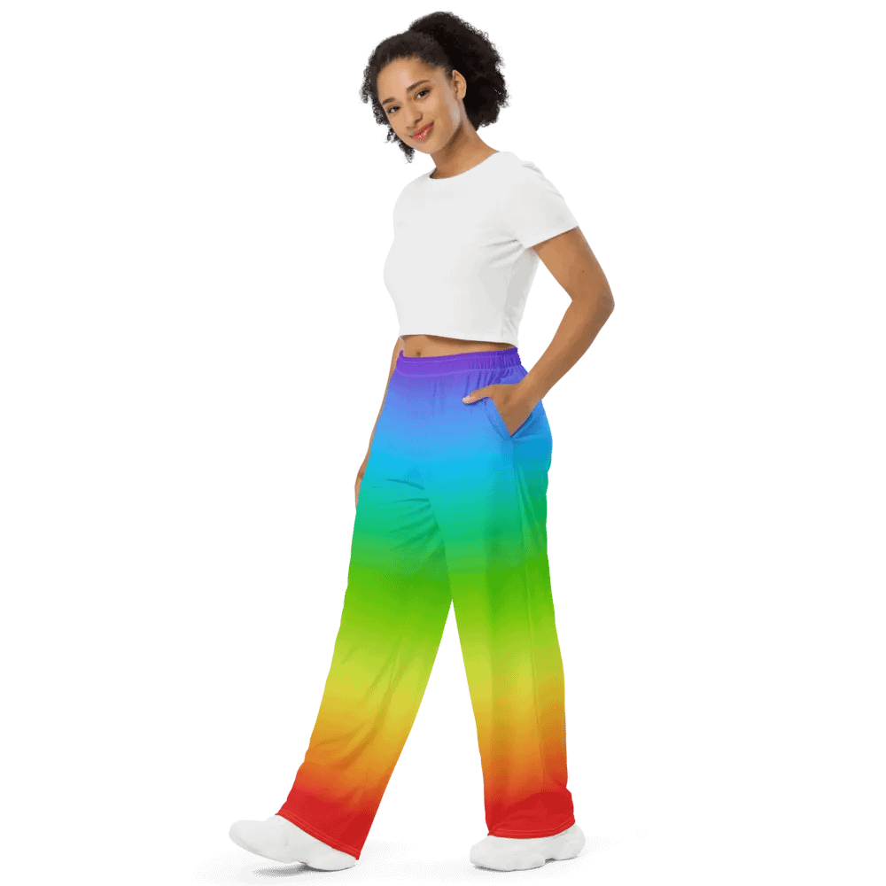 Rainbow Unisex Wide Leg Pants product image (10)
