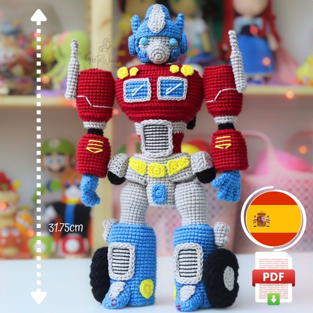 Patrón Amigurumi Optimus Prime | Transformador Crochet PDF - GretaWings (Descarga Digital) product image (1)