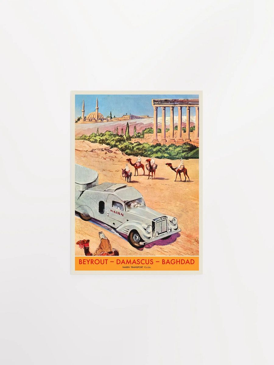 Beirut, Damascus, Baghdad/Lebanon, Syria, Iraq. 1930s — retro vintage travel poster, retro travel art, retro travel wall art product image (6)