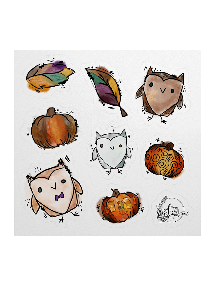 Whimsical Owl Kiss Cut Stickers Set product image (1)