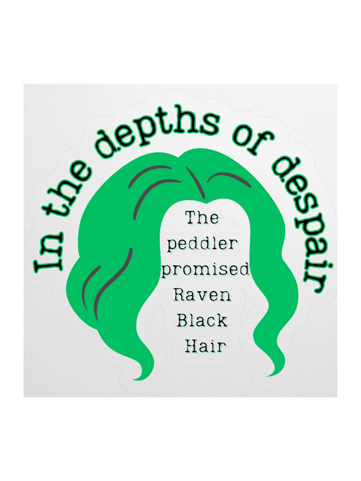 Raven Black Hair - Kiss Cut Stickers product image (3)