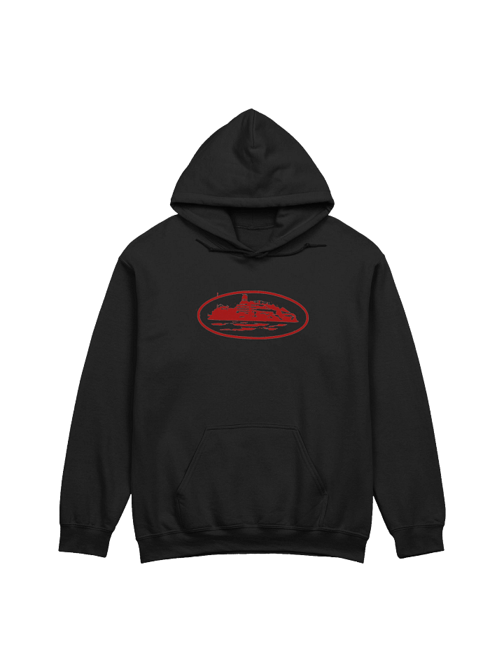 Corteiz Alcatraz V2 Hoodie Black/Red product image (1)