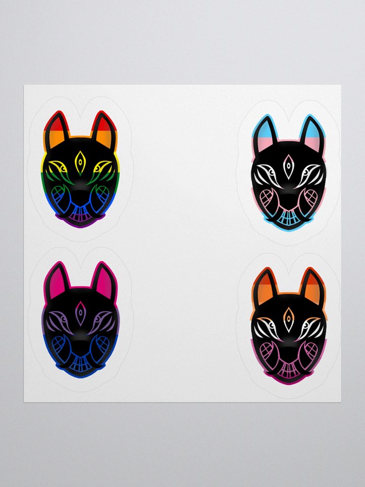 Kitsune - pride - sticker product image (1)