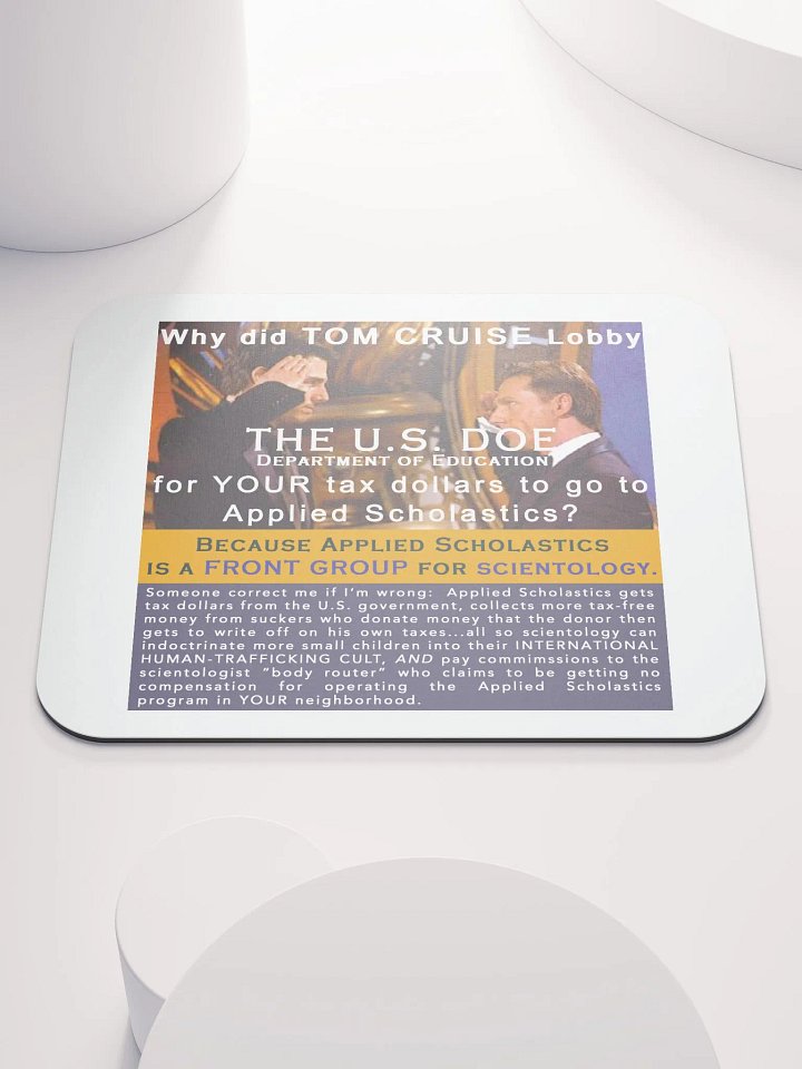 Mousepad - Tom Cruise & U.S. Dept of EDUCATION product image (1)