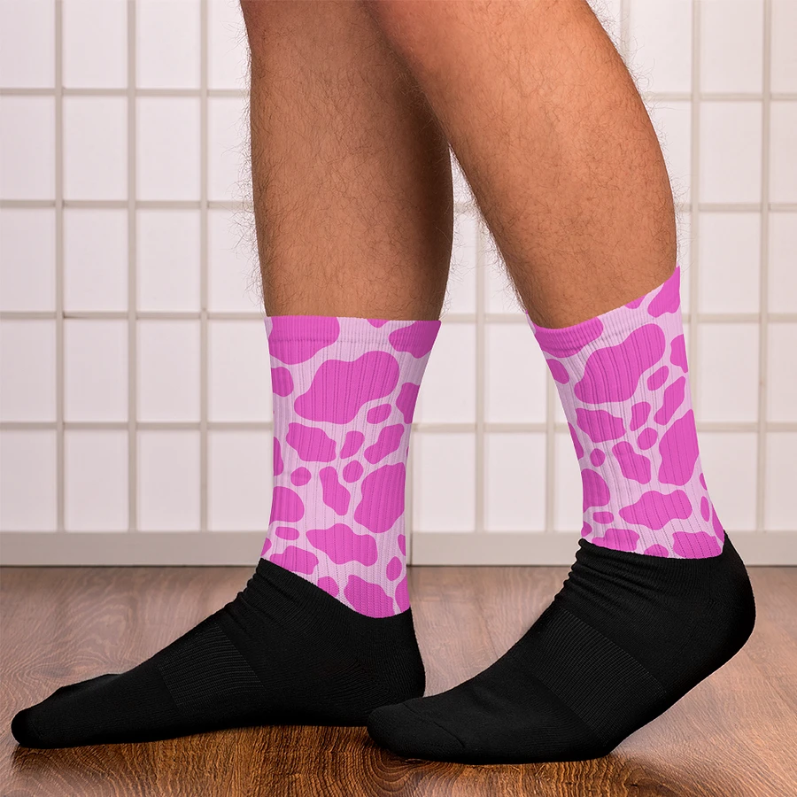Cow Print Socks- Pink product image (12)
