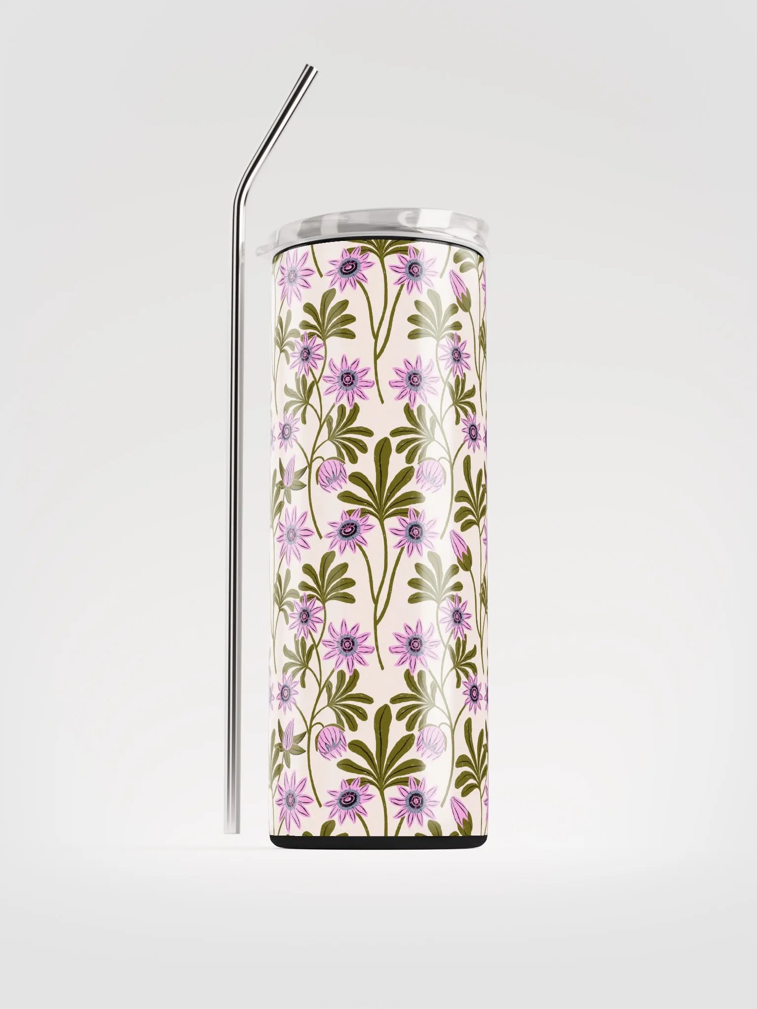 Passion Blooms - Pink and Green - Tumbler product image (1)