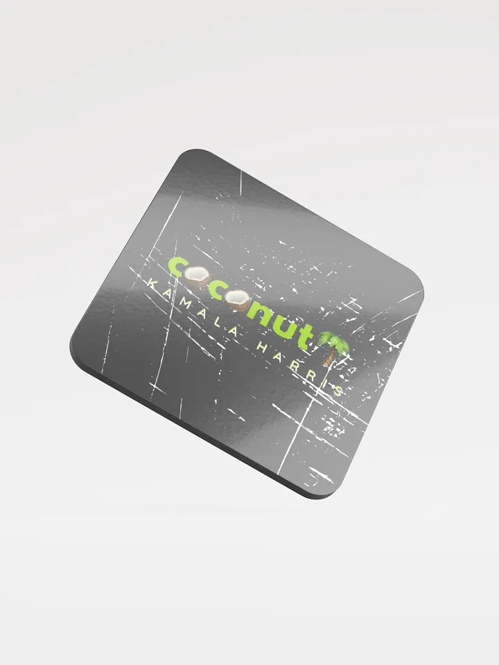Coconut Tree x Kamala Harris Glossed Cork Coaster product image (1)