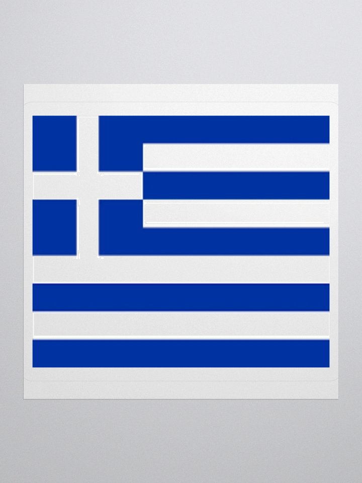 Greece Flag Sticker | Blue White Cross Design | Durable Vinyl | 3 Sizes product image (1)