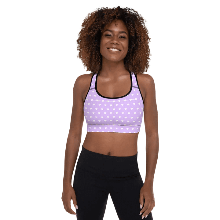 Pastel Heart Seamless Pattern Padded Sports Bra - V3 product image (2)