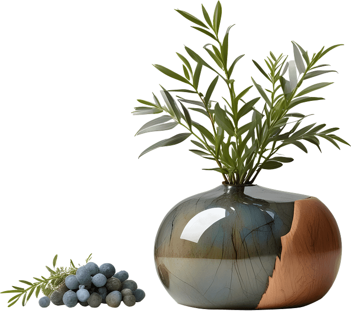 Celestial Grace – Boho Chic Artisan Vase PNG product image (1)