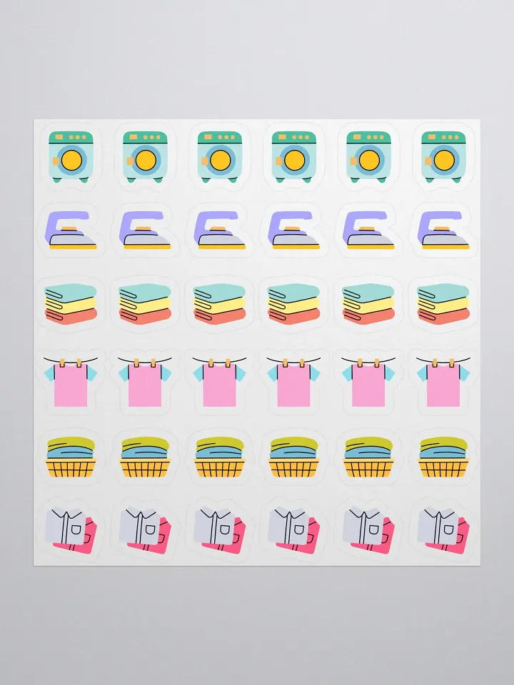 Laundry Stickers – Hand-Drawn, Functional Planner Stickers for Bullet Journals, Habit Tracking, and Household Organization product image (1)
