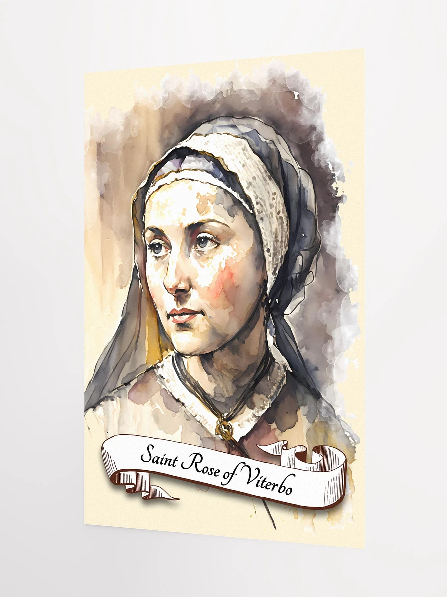 Saint Rose Of Viterbo Patron Saint of the City of Viterbo and of People in Exile Matte Poster product image (5)