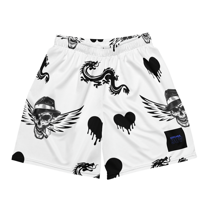 skull and dragons basket ball shorts product image (2)