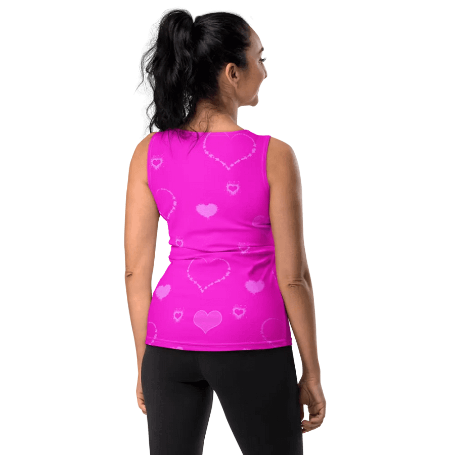 DiesmaHeart Hot Pink Hearts Tank Top product image (9)