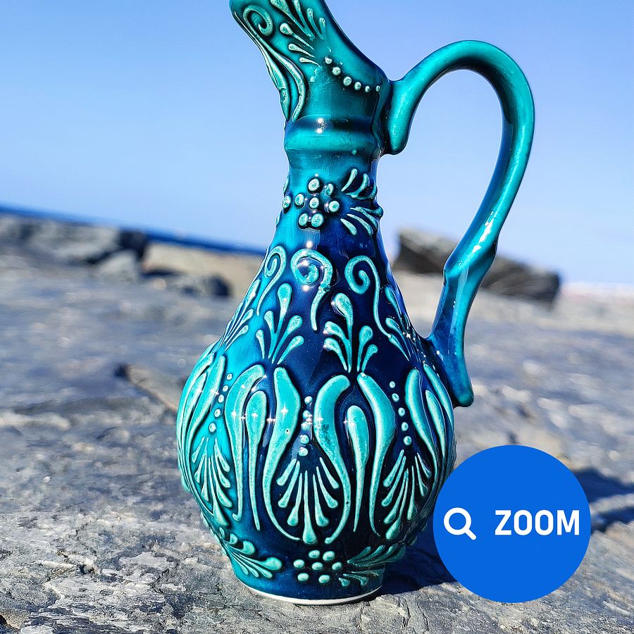 Handcrafted Ceramic Olive Oil Jug – Small Artisanal Oil Dispenser for Kitchen & Dining product image (7)