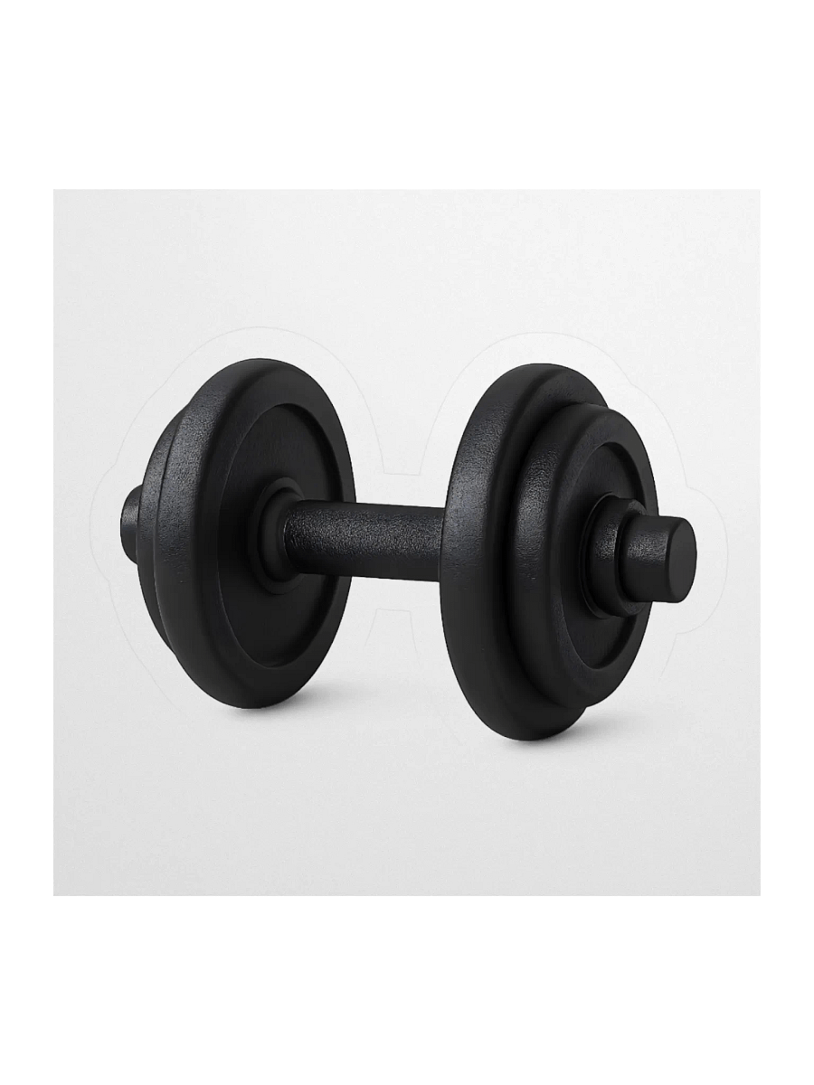 Black Matte Dumbbell Sticker product image (1)