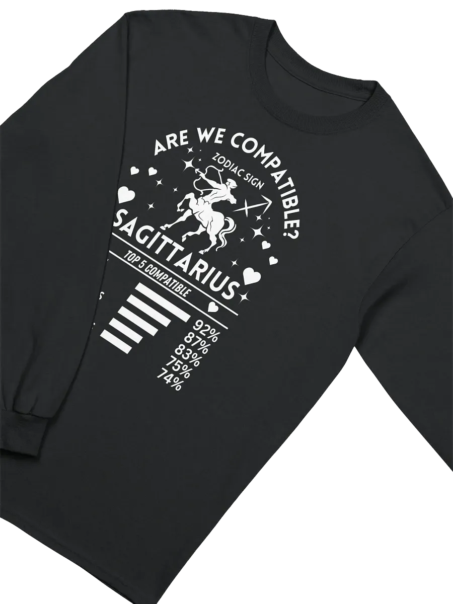 Sagittarius Zodiac Sign Romantic Compatibility - Gildan Ultra Cotton Unisex Long Sleeve T-Shirt - Dark Colors product image (3)