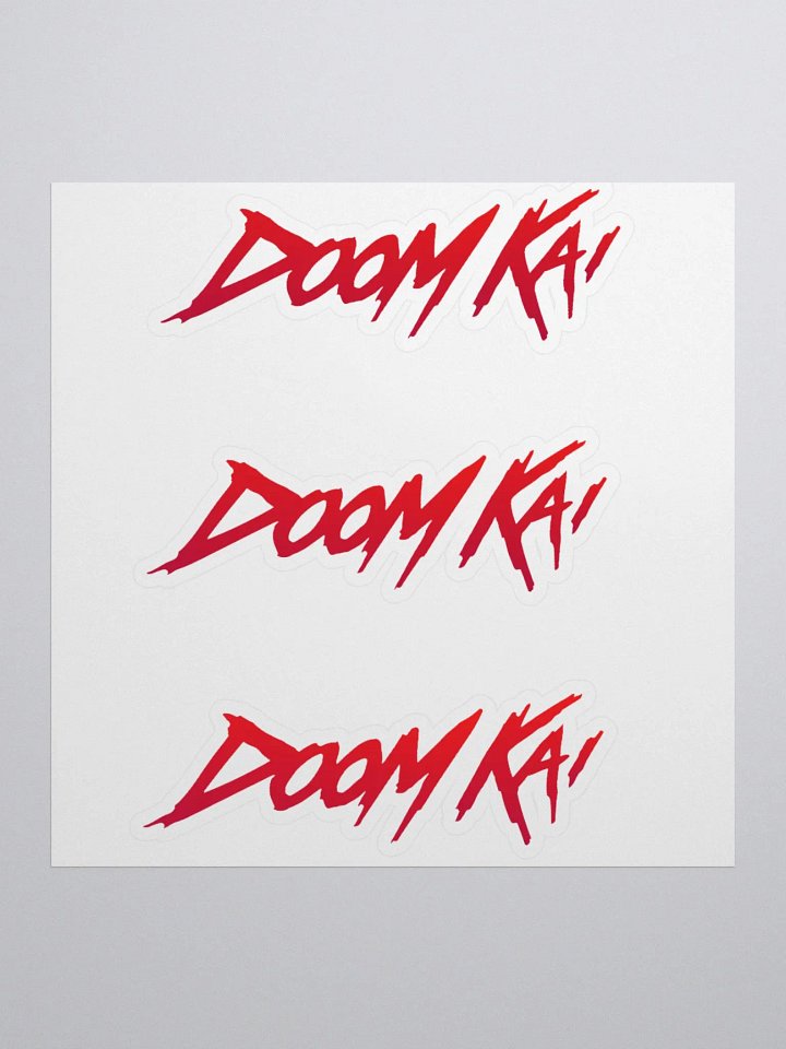 Doom Kai [Red] Grunge Vinyl Stickers product image (1)