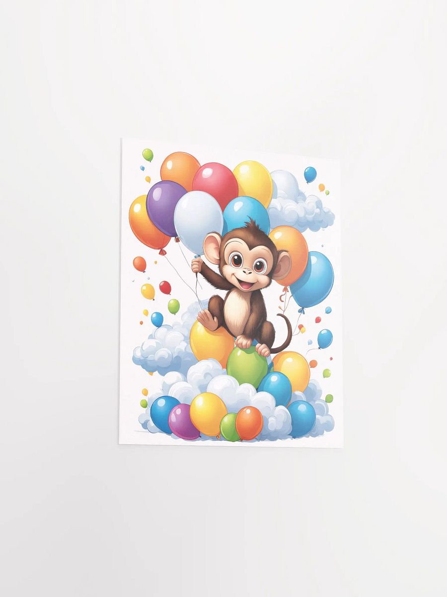 Baby Monkey - Poster - Nursery-Kids Room - Small-Standard Sizes - 8x10-11x14-12x16-16x20 Inches product image (11)