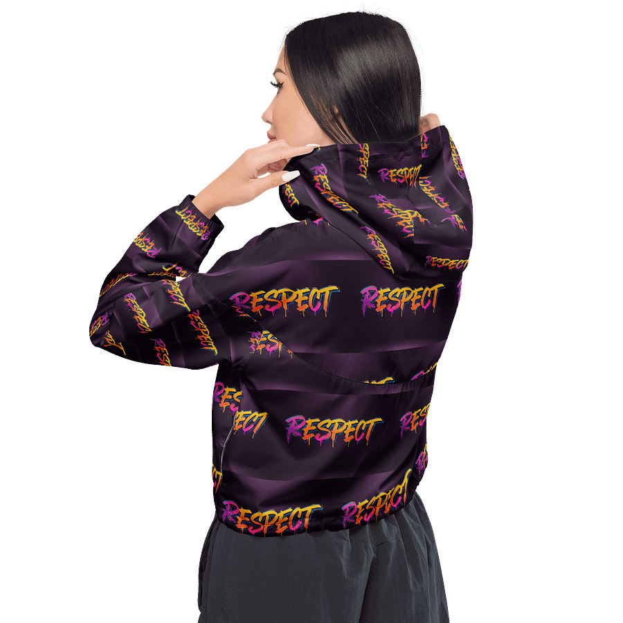 Da RESPECT All-Over Print Women's Cropped Windbreaker product image (3)