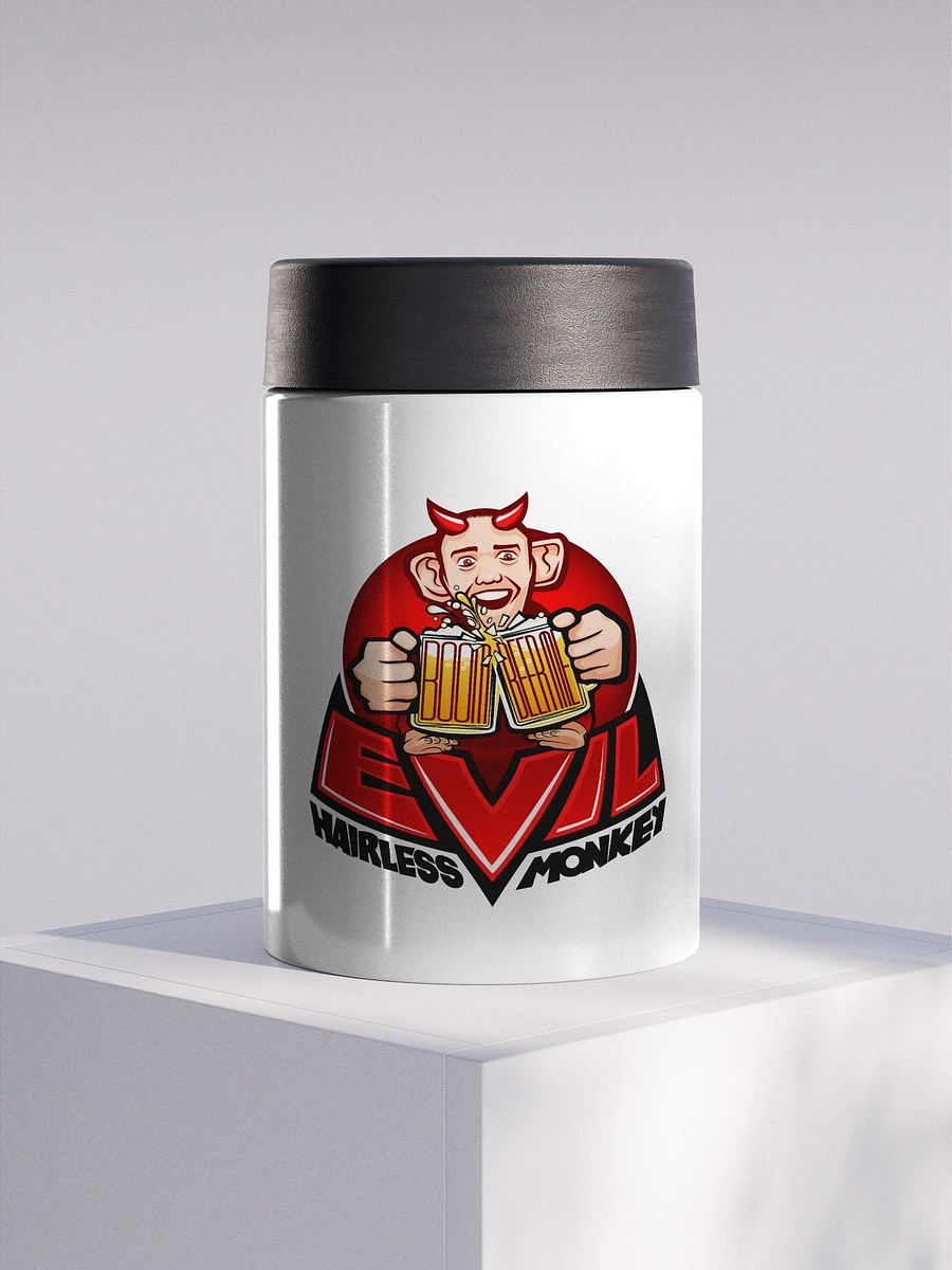 Evil Hairless Monkey Drink Koozie product image (1)