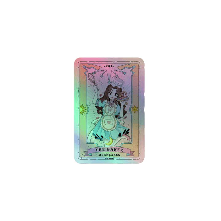 The Baker Tarot Holographic Sticker | MerrBakes product image (1)