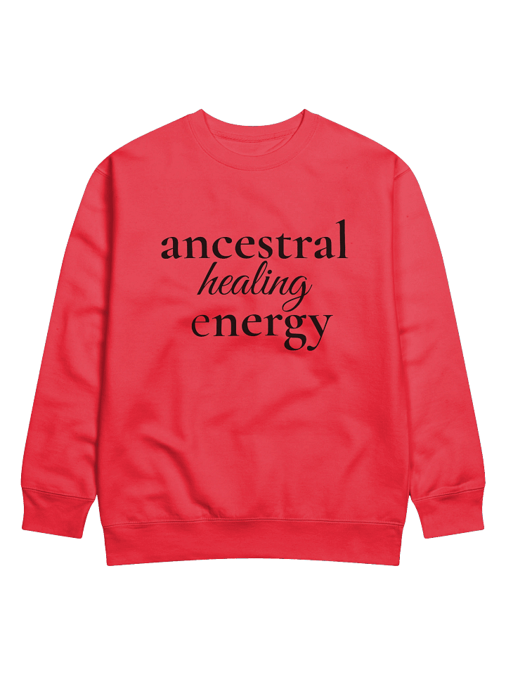 Ancestral Healing Energy — Spiritual Roots Unisex Sweater (Black Words) product image (1)