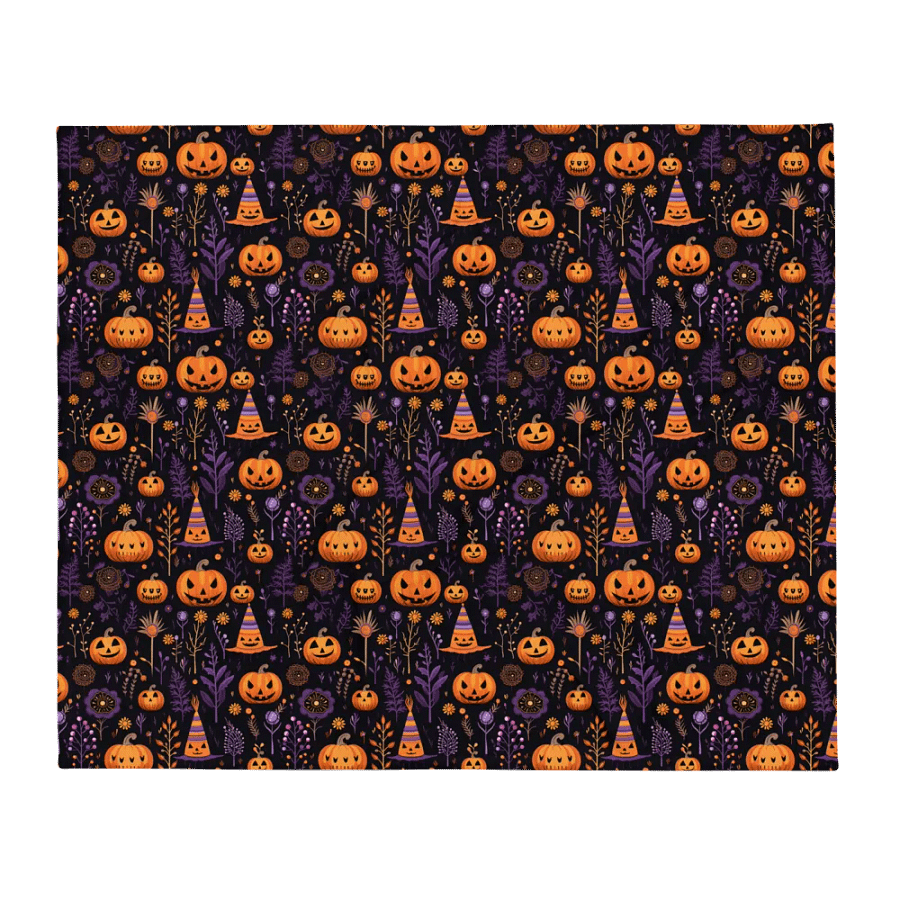 Black And Purple Halloween Blanket product image (1)