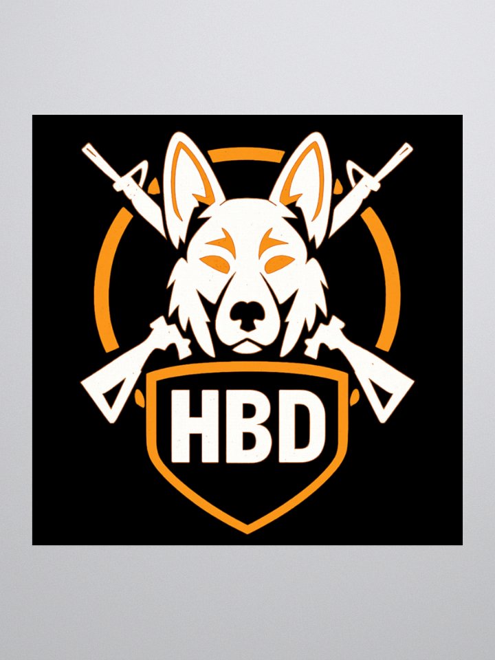 HBD Gaming Black Dog Head Decal product image (2)