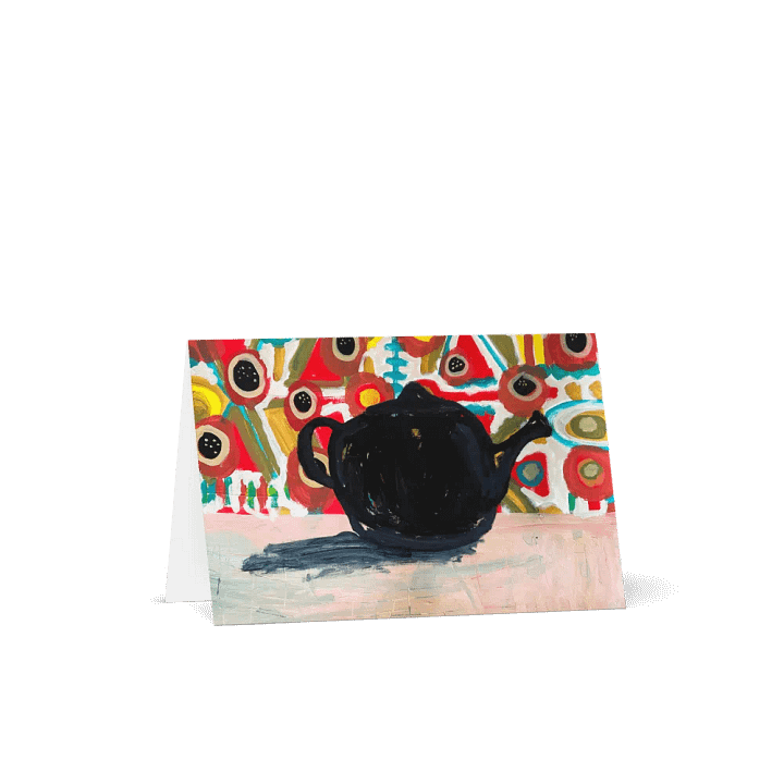 Golden Chai Greeting Card – A Print of an Original Painting product image (1)
