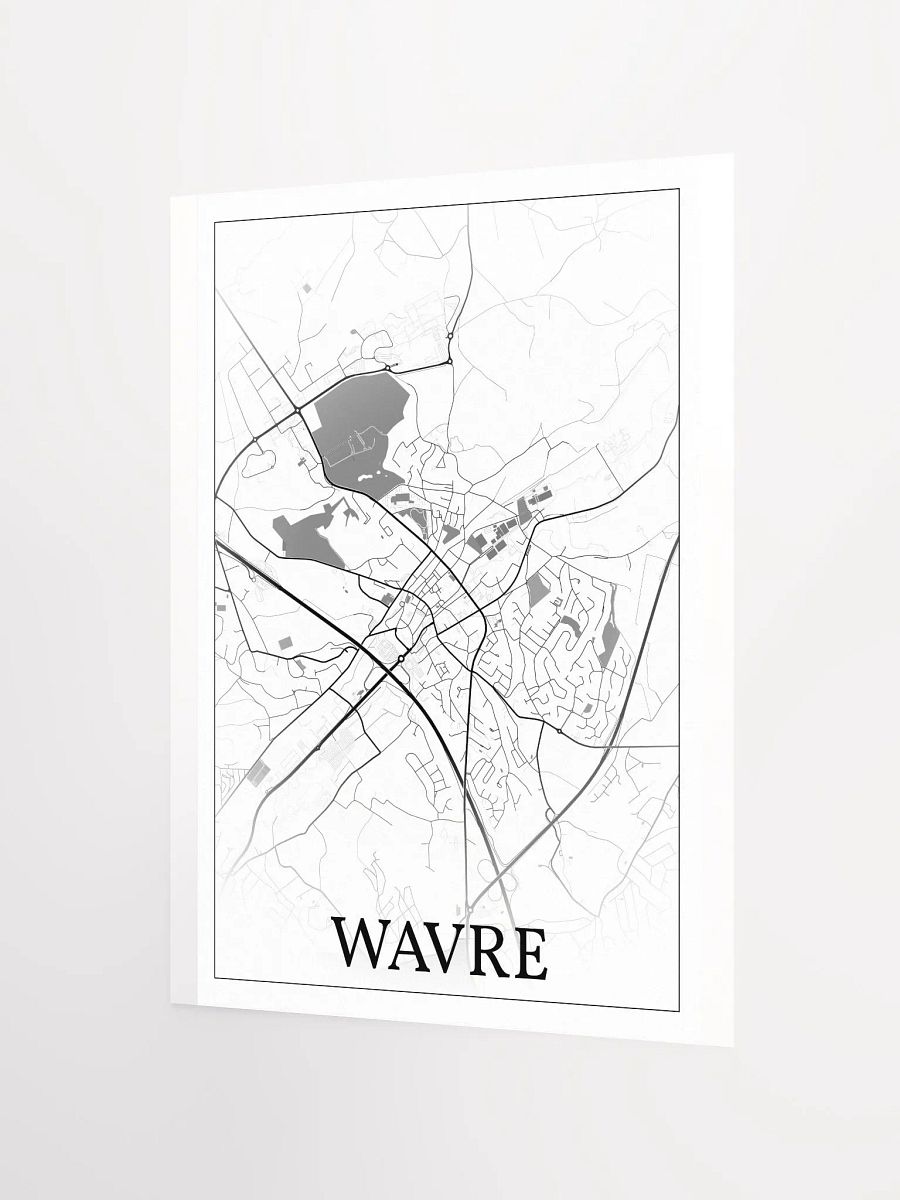 Wavre, Belgium, city map print product image (9)