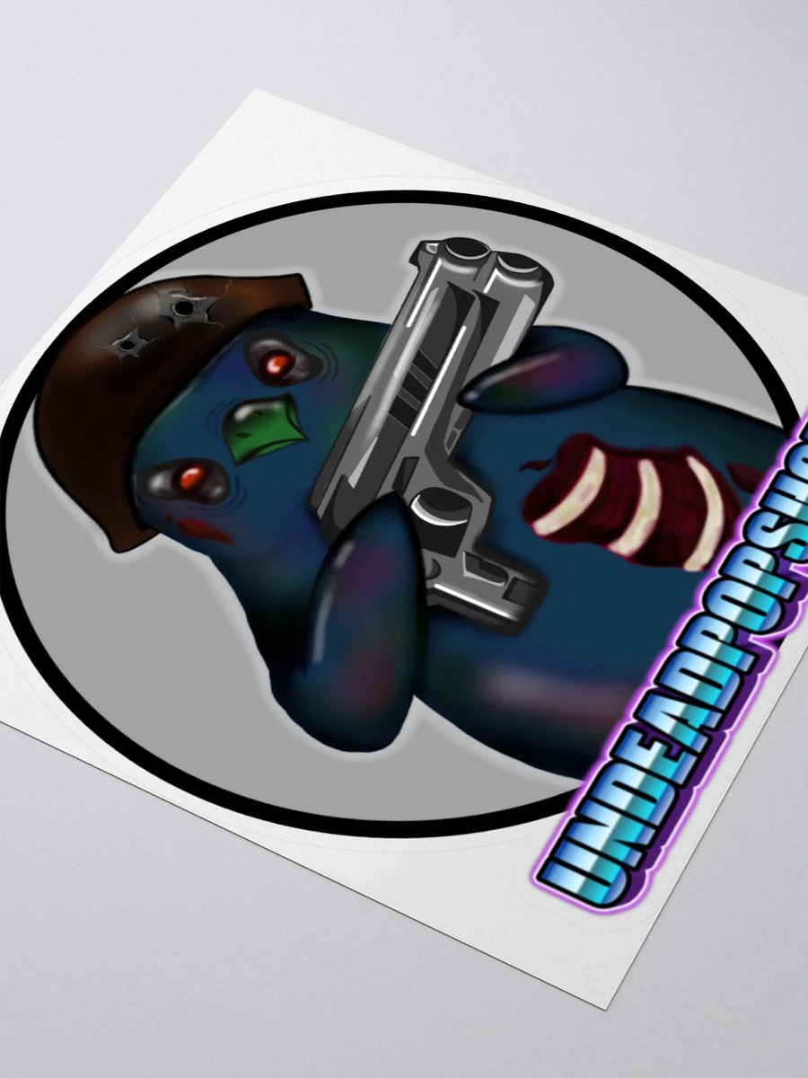 UndeadPopShots Zombie Bird Kiss Cut Stickers Logo Color Gray product image (8)